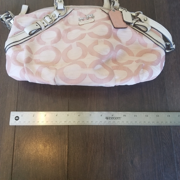 Pink Coach Op Art Crossbody Satchel - Picture 9 of 12